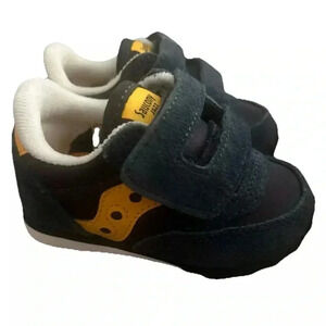 New In Box Baby Saucony Jazz Low Pro Blue And Yellow Sneakers Size 4